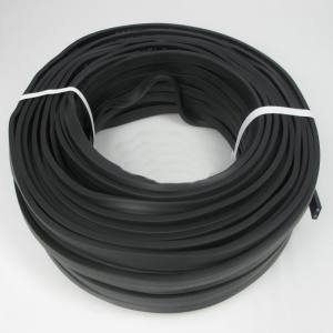 100 M Kabel Illu Kabel H05RNH2-F 2x1,5 mm² Schwarzes Flachkabel