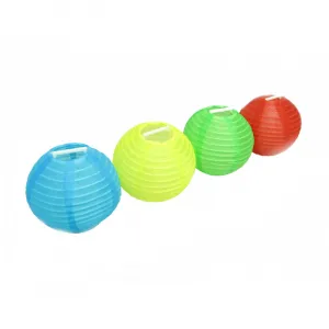 20 Lampions 6-7 cm bunt mit Halter Ersatz Lampions Aussen Innen für Lichterkette