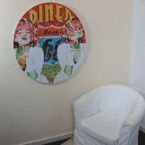 Alu Art DINER ROUTE 66 - 95 cm Kunst auf Aluminium Aussen und Innen