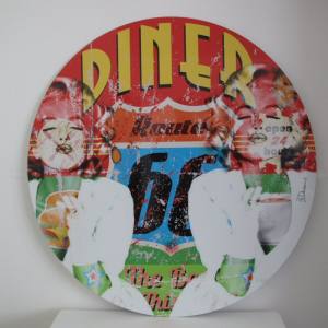 Alu Art DINER ROUTE 66 - 95 cm Kunst auf Aluminium Aussen und Innen
