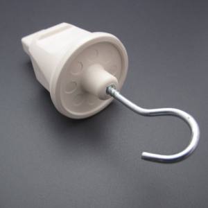 Illu Kunststoff Endstück Weiss mit Haken für Illu Kabel Flachbandkabel