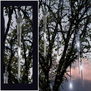 MK 019-274 LED ICE Drop 89x5 cm - 64 weisse Lauflicht LED - Eiszapfen Lauflicht Snowfall System IP 67
