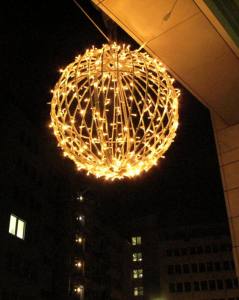 LED Lichtkugel 100 cm 480 LED mit teilweise blinkenden LED