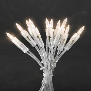Konstsmide 6300-103 LED Mini Lichterkette 10 warmweisse LED - Retro Design - klares Kabel - Innenkette - Ringkette
