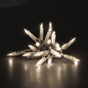 Konstsmide 6300-103 LED Mini Lichterkette 10 warmweisse LED - Retro Design - klares Kabel - Innenkette - Ringkette