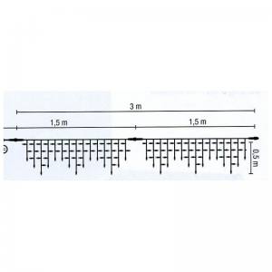 MK 019-352 LED Profi Ice Lite 230 V  IP 67 - 3 Meter x 50 cm  - Weisses Kabel - weisse Flash LED koppelbar