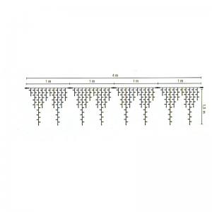 MK 019-346 LED Profi Ice Lite 230 V  IP 67 - 4 Meter x 150 cm  - Weisses Kabel - 304 weisse LED  koppelbar