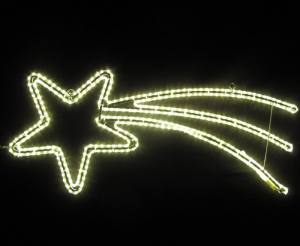 LED Sternenschweif ca. 140  cm LED Lichtschlauch 230 Volt warmes LED Licht