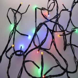 Lumineo 494187 LED Twinkle Lichterkette 480 bunte LED 39 Meter mit Lichtcontroller Aussen dunkles Kabel und Timer