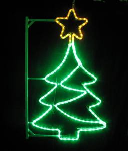 LED Weihnachtsbaum 106x60 cm Lichtmotiv mit LED Lichtschlauch Aussen oder Innen