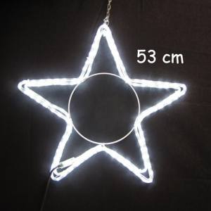 LED Weihnachtsstern 53 cm mit weissen LED Lichtschlauch 230 Volt