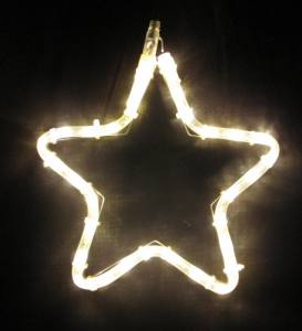 LED Weihnachtsstern ca. 26 cm mit Lichtschlauch beleuchteter Stern Aussen oder Innen