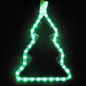 Weihnachtsbaum Licht Motiv 41x24 cm Lichtschlauch Dekoration Ausssen und Fensterdeko