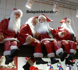 Weihnachtsmann 160 cm XXL  - Glänzendes Material - für Aussen - Arme und Beine beweglich