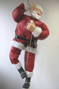 Weihnachtsmann 160 cm XXL  - Glänzendes Material - für Aussen - Arme und Beine beweglich