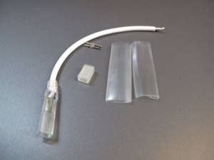 Anschluss Kabel für LED SMD Lichtschlauch 5x8 mm weiss 20 cm ohne AC/DC Wandler