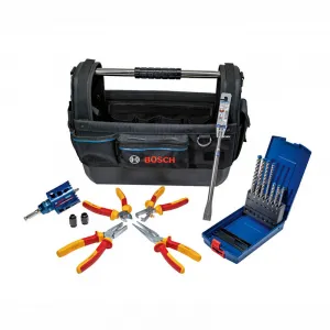Bosch 061599768F Elektriker Installations Kit + Werkzeugtasche