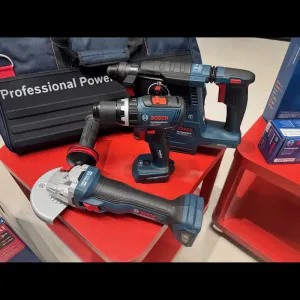 Bosch 0615A5007H 18V Profi Akku Geräte Set GSB+GWS+GBH+VDE Werkzeug 3xAKKU 5.0 Ah in Tasche