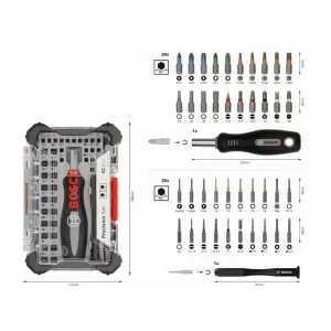 Bosch 2607002835 Precision Screwdriver Bit Set 42 Teile in Box