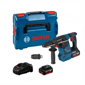 Bosch Akku Bohrhammer GBH 18V-26 F mit 2x6,0Ah Akku in L-Boxx 0611910002