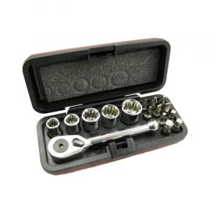 Cimco 113156 Steckschlüssel-Bit-Box 16teilig