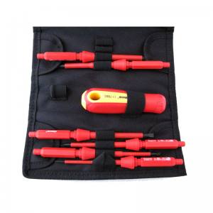 Cimco 117860 VDE-Schraubendreher Wechselklingen-Set 8 Teile in praktischer Nylontasche