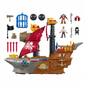 Fisher-Price Imaginext Haimaul-Piratenschiff mit bewegliche Flossen DHH61
