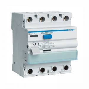 Hager CDA440D Fehlstromschutzschalter FI-Schalter 4polig 6kA 40A 30mA Typ A