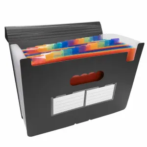 Idena Dokumentenmappe 24 Fächer schwarz DIN A4
