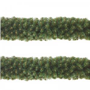 IKu ® Tannengirlande 270 cm x 30 cm Kunsttanne Weihnachtsgirlande 360 Tipps (Zweige) Dichtes Material