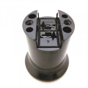 Illu Ketten Fassung E27 Schwarz Duroplast mit Deckel und Silikon Dichtring Einzelset