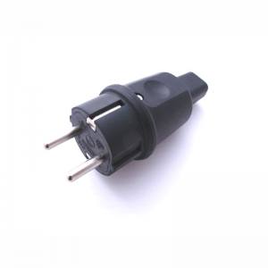 Illu Gummi Schukostecker für Illu Kabel Flachbandkabel mit seidlicher Schraube