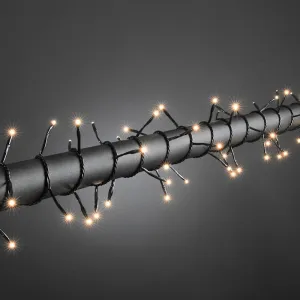 Konstsmide 2366-000 LED Micro Lichterkette 80 LED 8,95 Meter dunkles Kabel Aussen Trafo 10 VA