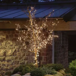 Konstsmide 2366-003 LED Lichterkette 80 warmweisse LED 8,95 Meter LED klares Kabel Aussen Lichterkette