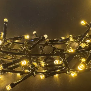 Konstsmide 2757-800 LED Kranz 50 cm Metall  600 bernsteinfarben klare LED Timer und Dimmer