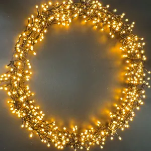 Konstsmide 2757-830 LED Kranz 50 cm Metall 600 bernsteinfarben gefrostete LED Timer und Dimmer