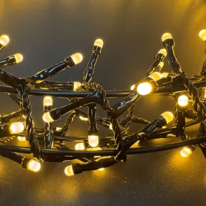 Konstsmide 2757-830 LED Kranz 50 cm Metall 600 bernsteinfarben gefrostete LED Timer und Dimmer