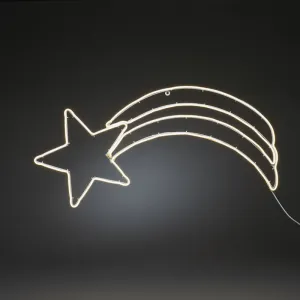 Konstsmide 3079-102 LED Komet Fenstersilhouette Sternenschweif 82x37 cm 384 warmweisse LED