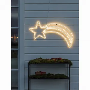Konstsmide 3079-102 LED Komet Fenstersilhouette Sternenschweif 82x37 cm 384 warmweisse LED