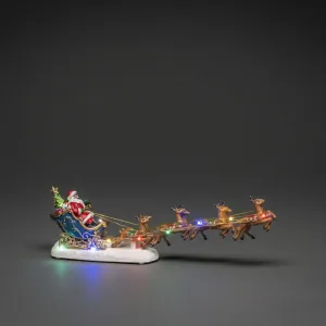 Konstsmide 4205-000 LED-Szenerie Weihnachtsmann mit Schlitten