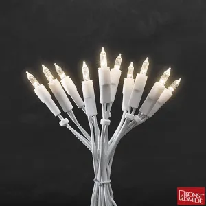 Konstsmide 6301-102 LED Mini Lichterkette 20 warmweisse LED Retro Design weisses Kabel mit Schalter