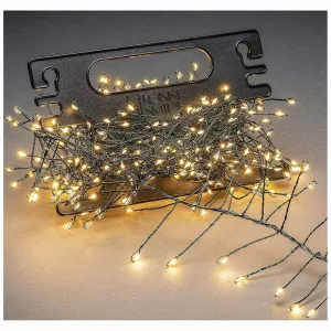 Konstsmide 6470-830 LED Micro Büschellichterkette Cluster 200 bernstein amber LED 1,8 Meter dunkles Kabel