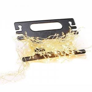Konstsmide 6470-890 LED Micro Büschellichterkette Cluster 200 bernstein amber LED 1,8 Meter silbernes Kabel