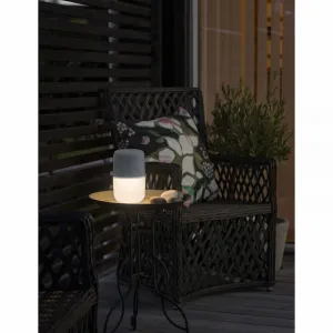 Konstsmide Assisi Solar Leuchte Kunststoff grau opales Glas Aussenleuchte 7805-302