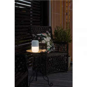 Konstsmide Assisi Solar Leuchte Kunststoff weiss opales Glas Aussenleuchte 7805-202