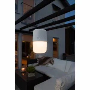 Konstsmide Assisi Solar Leuchte Kunststoff weiss opales Glas Aussenleuchte 7805-202