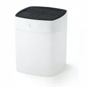 Konstsmide Assisi Solar Tischleuchte Kunststoff weiss opales Glas Aussenleuchte 7806-202