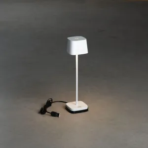 Konstsmide Capri Mini USB-Tischleuchte weiss 7829-250 dimmbar Farbtemperatur 2200K/3000K