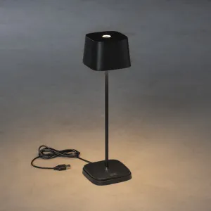 Konstsmide Capri USB-Tischleuchte Schwarz 7814-750 dimmbar Farbtemperatur 2700K/3000K