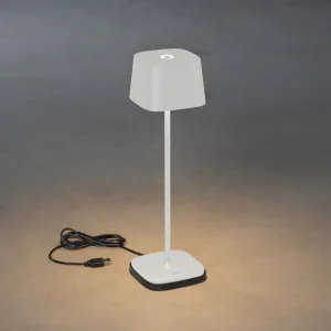 Konstsmide Capri USB-Tischleuchte Weiss 7814-250 dimmbar Farbtemperatur 2700K/3000K